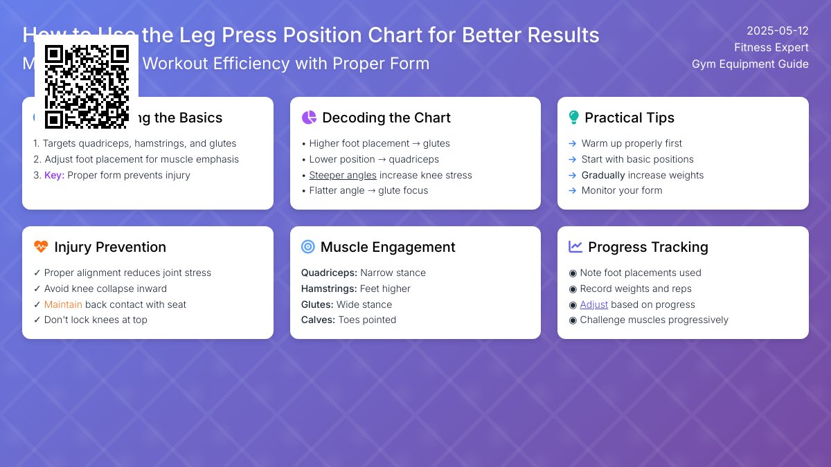 Understanding the Leg Press Position Chart: Optimizing Your Workout for Maximum Gain Understanding the Leg Press Position Chart: Optimizing Your Workout for Maximum Gain