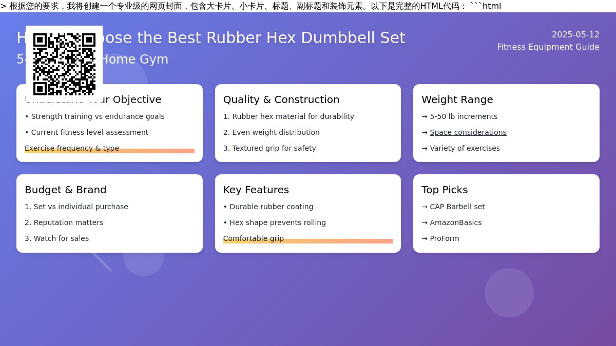 Choosing the Best Rubber Hex Dumbbell Set: A Complete Guide to 5-50 lb Options