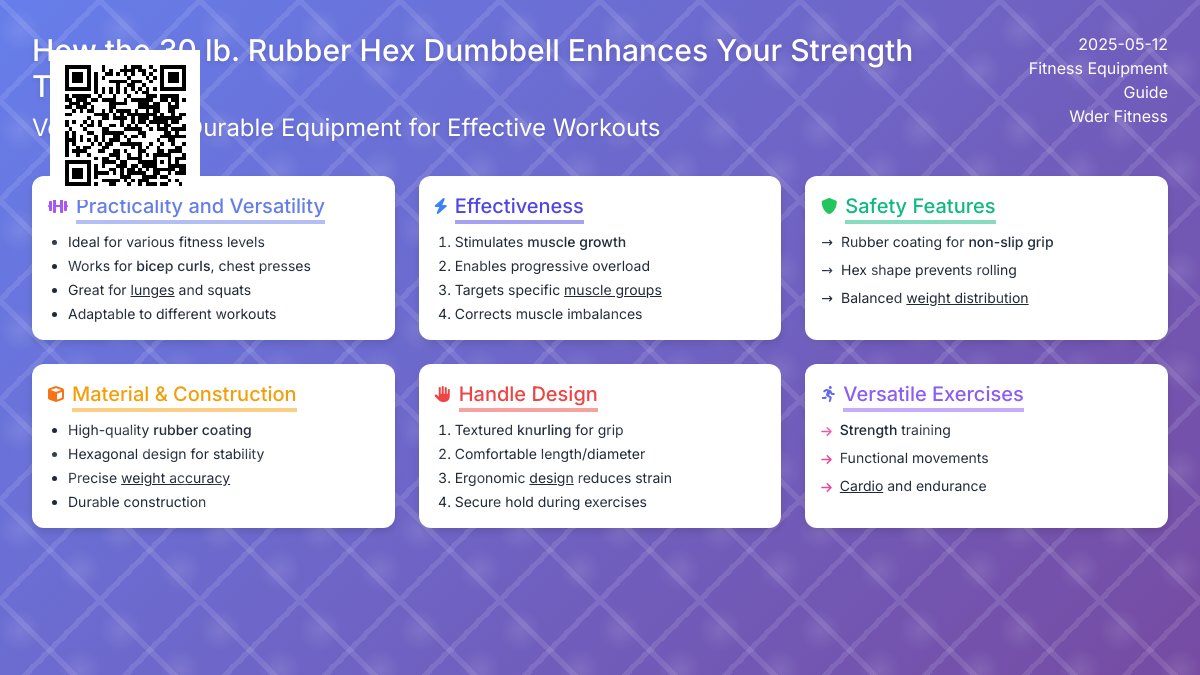 The Versatility and Benefits of Using a 30 lb. Rubber Hex Dumbbell in Your Workout Routine