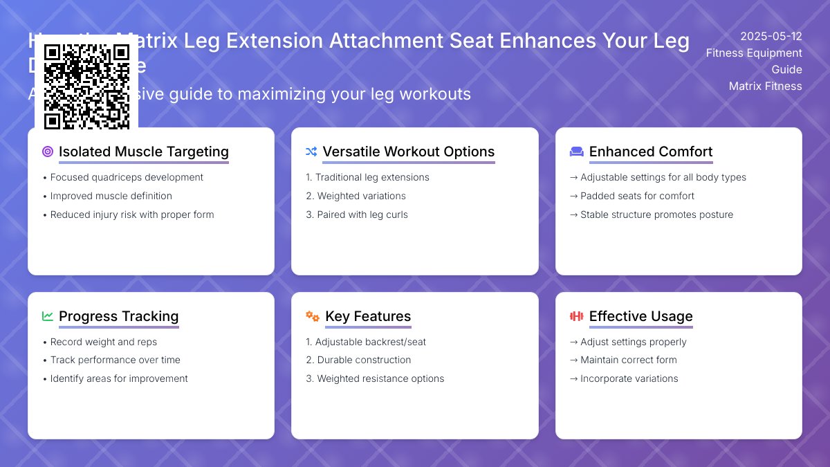 Maximizing Leg Workouts: The Benefits of Using a Matrix Leg Extension Attachment Seat Maximizing Leg Workouts: The Benefits of Using a Matrix Leg Extension Attachment Seat