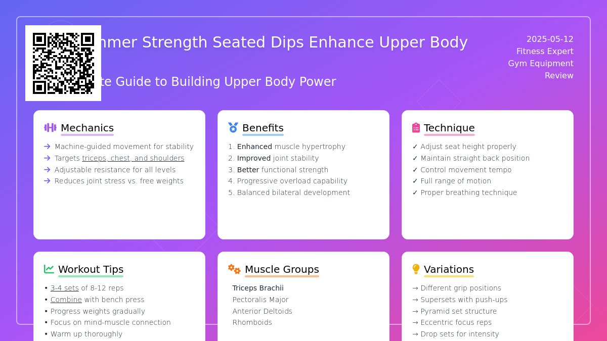 Maximizing Upper Body Gains: The Benefits of Hammer Strength Seated Dips