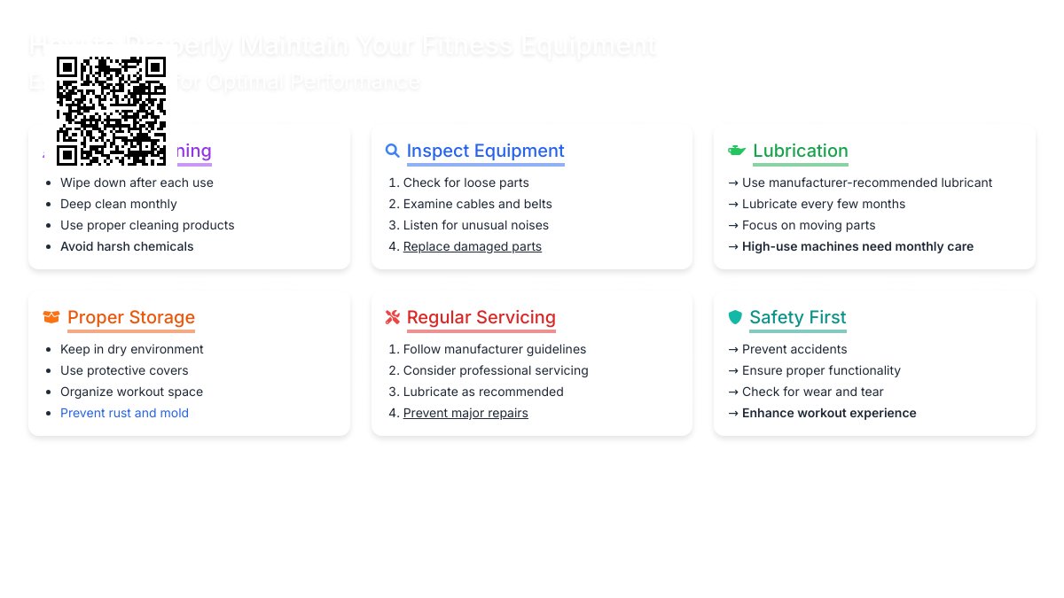 Essential Tips for Maintaining Your Fitness Equipment for Longevity and Performance