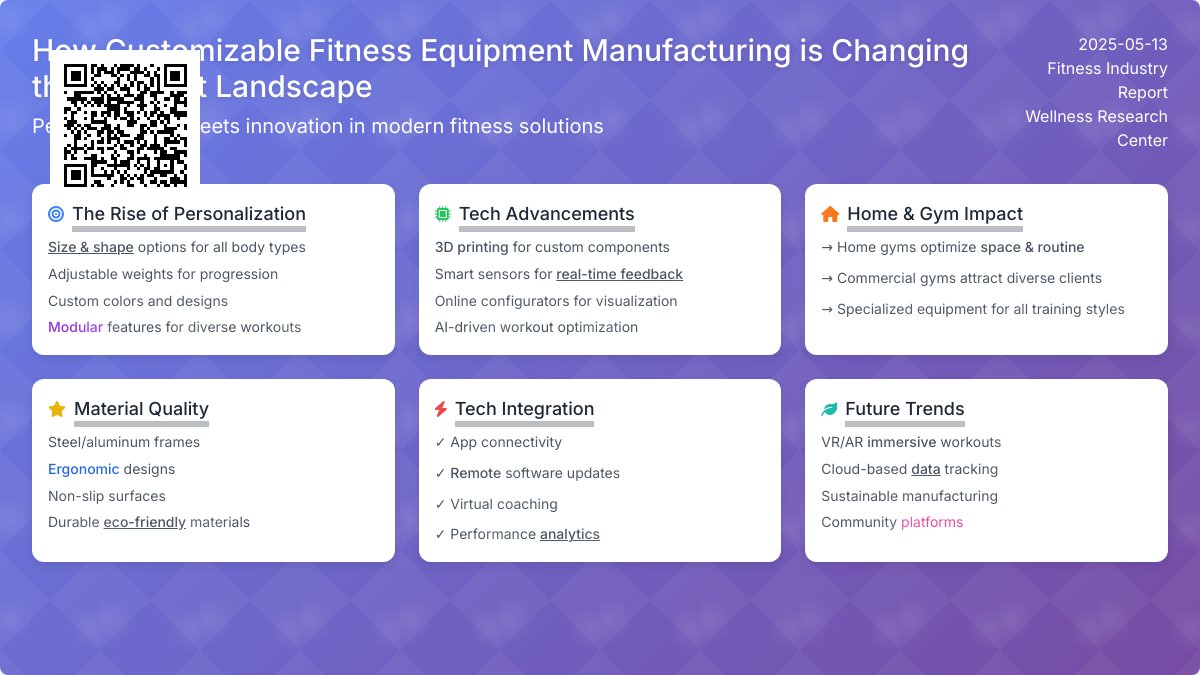 Revolutionizing Workouts: The Rise of Customizable Fitness Equipment Manufacturing Revolutionizing Workouts: The Rise of Customizable Fitness Equipment Manufacturing