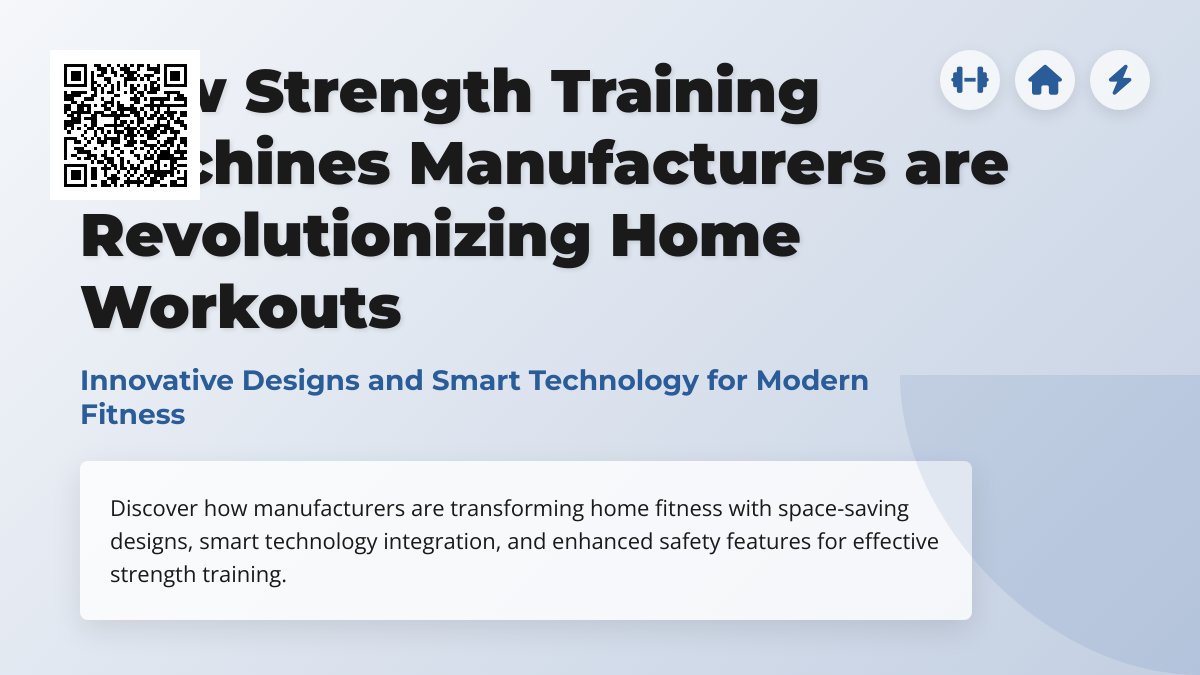 Innovating Fitness: The Rise of Strength Training Machines Manufacturers