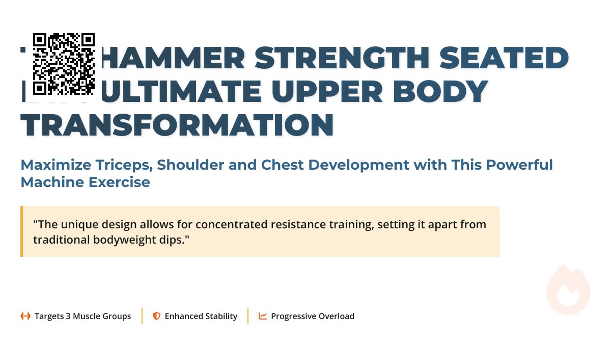 Maximize Your Upper Body Gains: The Hammer Strength Seated Dip Explained