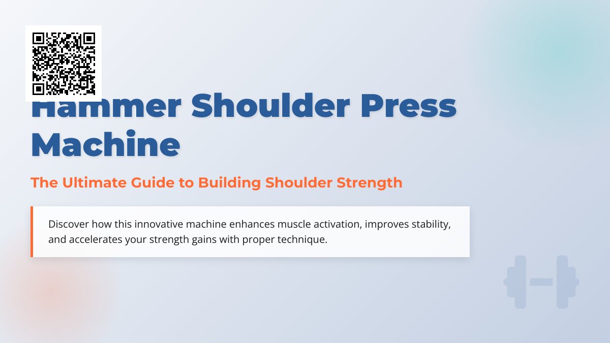 Maximizing Your Workout: The Benefits of the Hammer Shoulder Press Machine Maximizing Your Workout: The Benefits of the Hammer Shoulder Press Machine