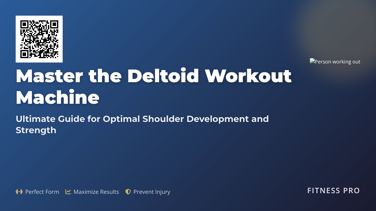 Maximizing Your Gains: The Ultimate Guide to the Deltoid Workout Machine Maximizing Your Gains: The Ultimate Guide to the Deltoid Workout Machine