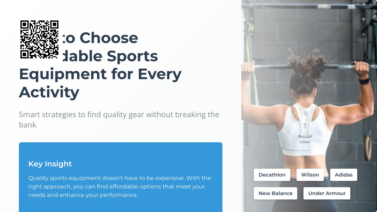 Score Big on a Budget: Your Guide to Affordable Sports Equipment