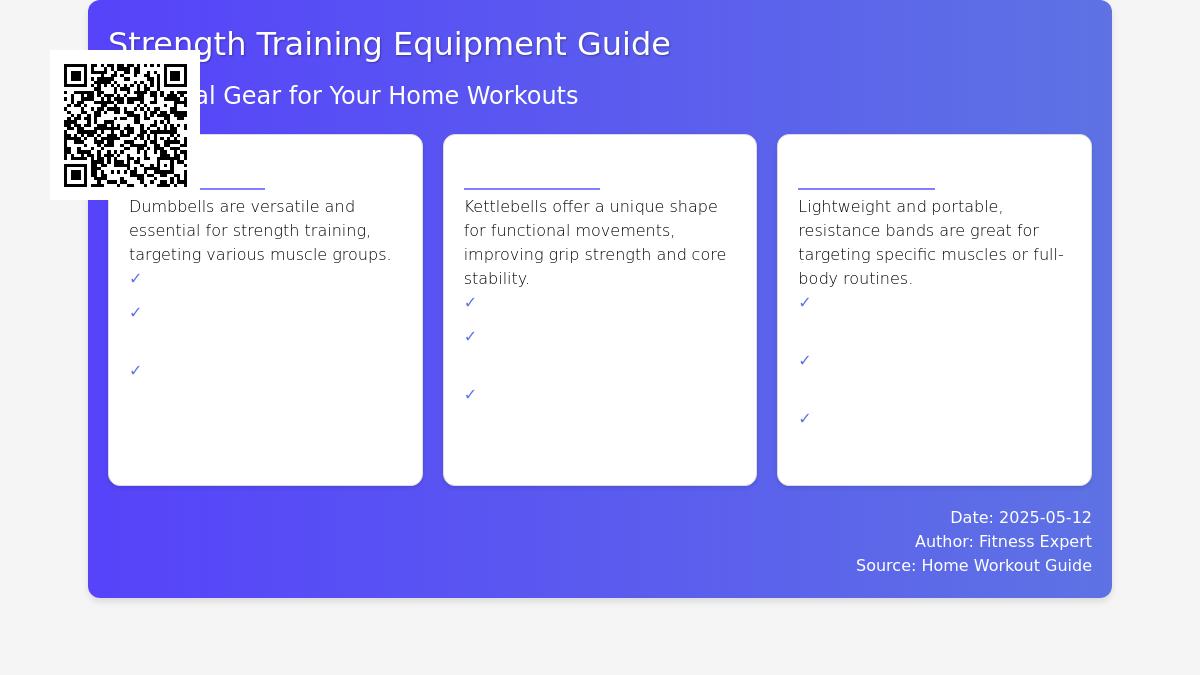 Essential Strength Training Equipment to Transform Your Home Workouts