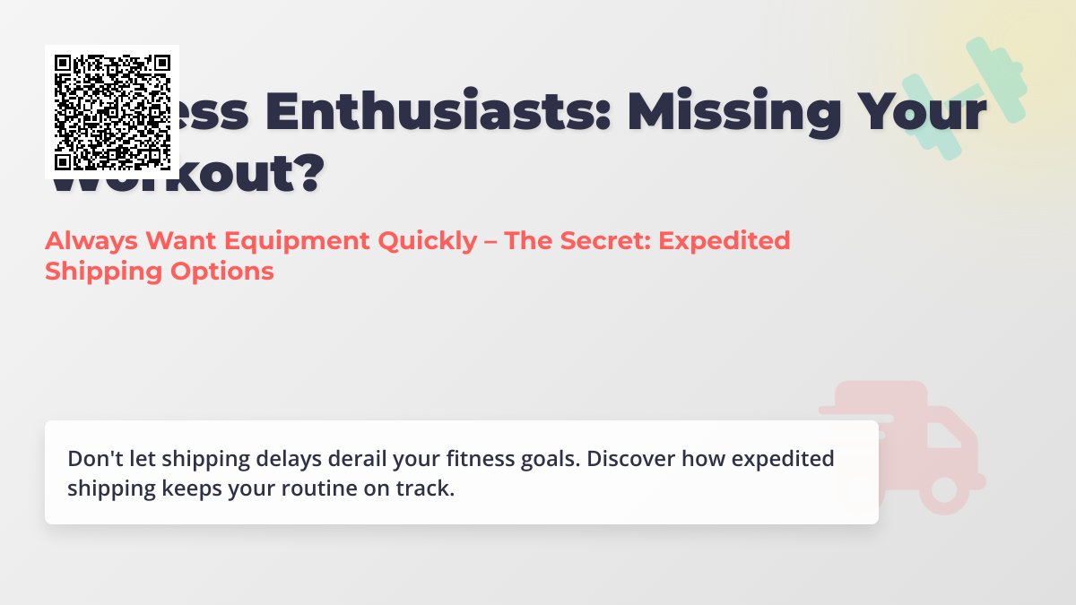 Fitness Enthusiasts: Craving a Quick Workout? Need Your Gear ASAP? Discover the Secret to Express Shipping Solutions Fitness Enthusiasts: Craving a Quick Workout? Need Your Gear ASAP? Discover the Secret to Express Shipping Solutions
