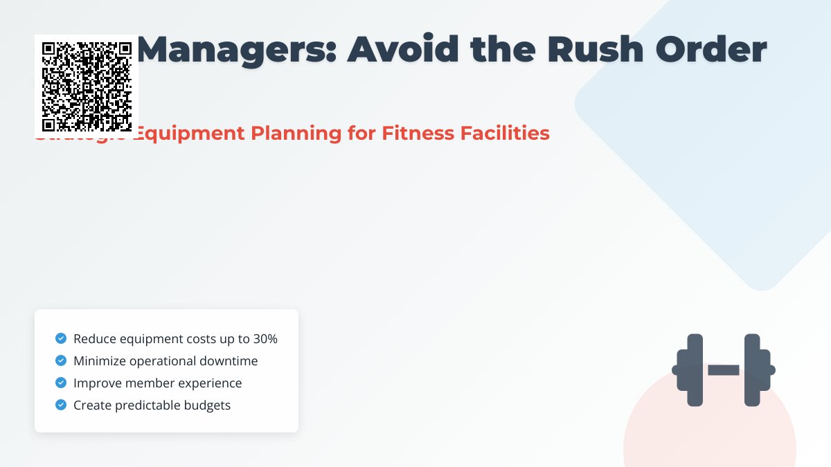 Gym Managers: Are You Spending Too Much on Rush Orders? Learn How to Efficiently Manage Your Equipment with Strategic Supplier Partnerships