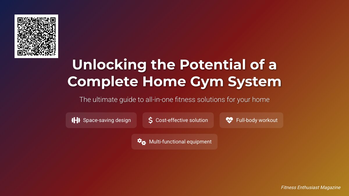 Fitness Enthusiasts: Discover the Ultimate Home Gym Setup – Your All-in-One Solution for a Full-Featured Home Workout System