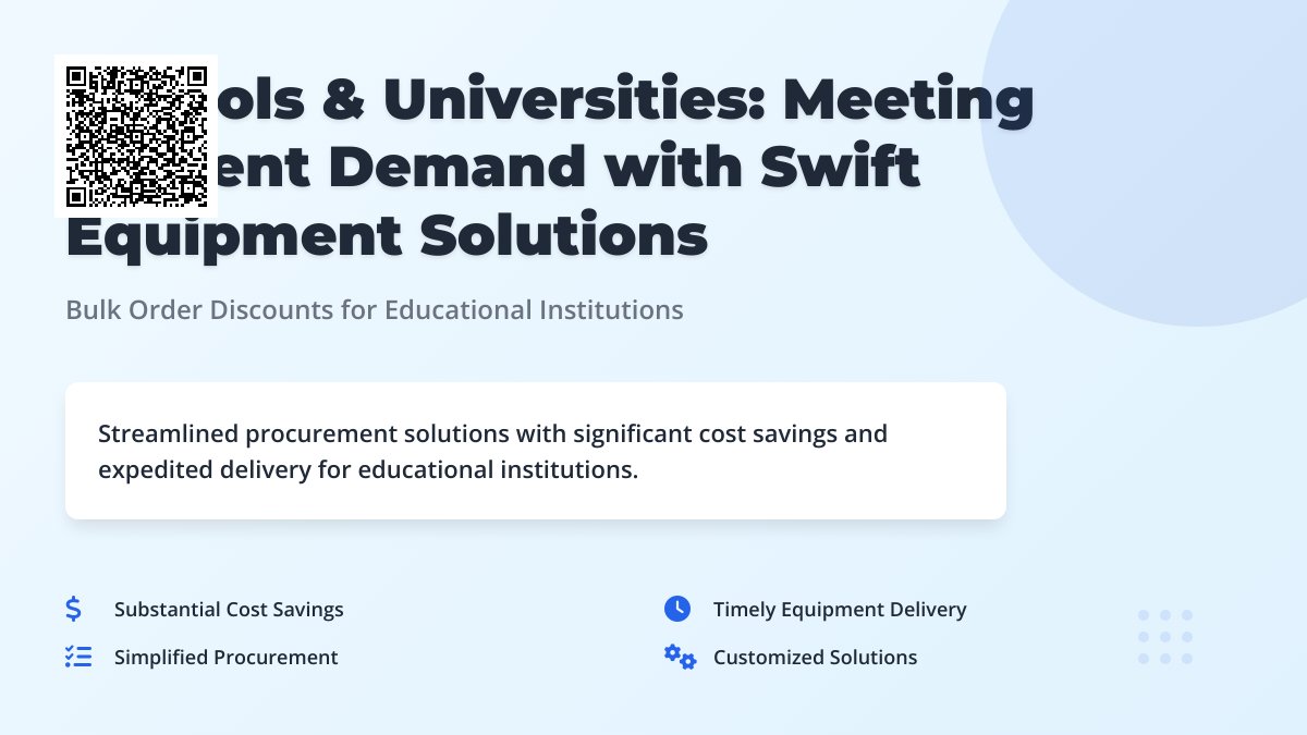 Schools and Universities: Meeting High Student Demand for Fast Equipment Supplies – Bulk Order Discounts for Your Needs. Schools and Universities: Meeting High Student Demand for Fast Equipment Supplies – Bulk Order Discounts for Your Needs.