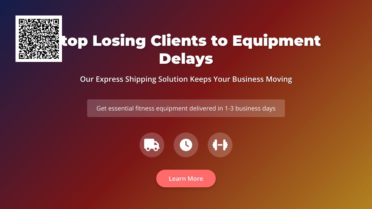 How can a personal trainer avoid losing customers? Delivery delays? Our solution: Express delivery service How can a personal trainer avoid losing customers? Delivery delays? Our solution: Express delivery service