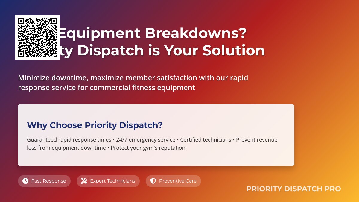 Struggling Gym Owners: Fast Equipment Repairs Needed? Try Priority Dispatch Today! Struggling Gym Owners: Fast Equipment Repairs Needed? Try Priority Dispatch Today!
