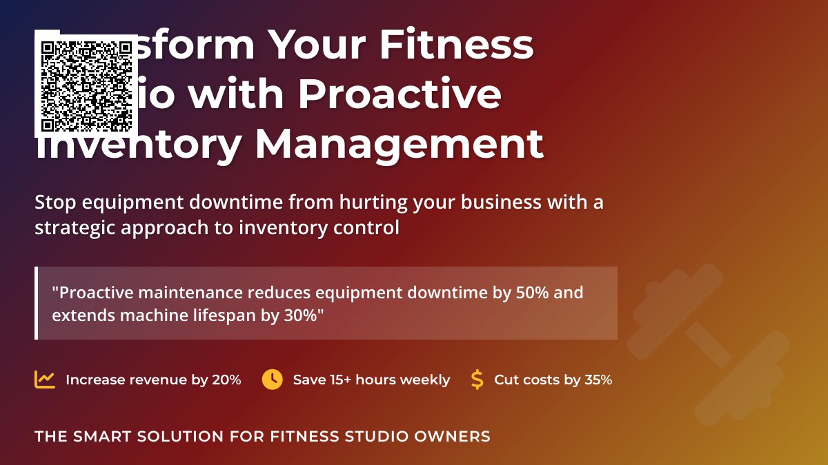 Fitness Studios: Stop Suffering from Equipment Downtime – Learn the Secret to Efficient Equipment Replacement and Proactive Inventory Planning Fitness Studios: Stop Suffering from Equipment Downtime – Learn the Secret to Efficient Equipment Replacement and Proactive Inventory Planning